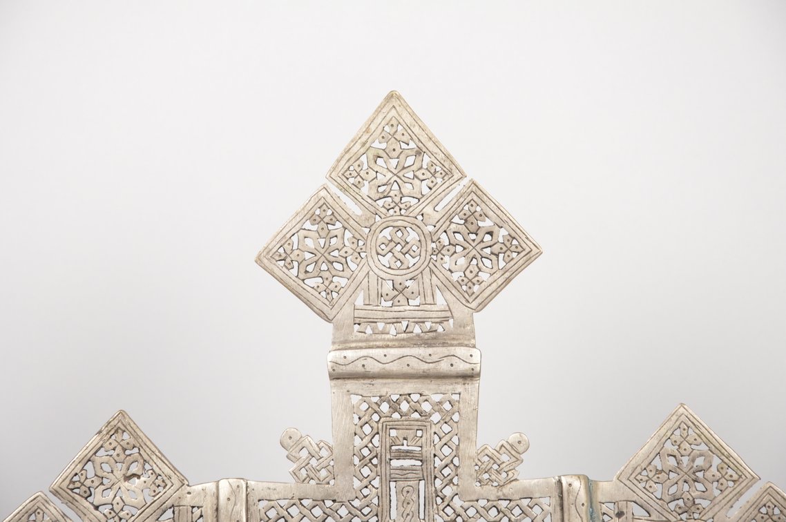 North Ethiopian Coptic Processional Metal Cross, photo 2 of 7