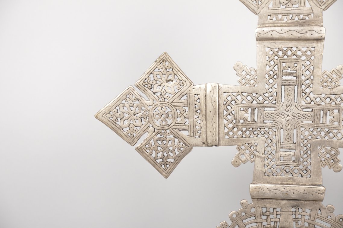 North Ethiopian Coptic Processional Metal Cross, photo 3 of 7