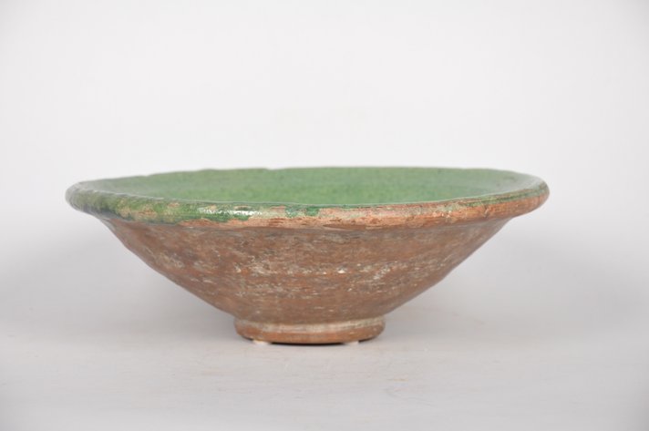 Handmade Moroccan Green Glazed Pottery