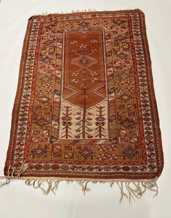 Turkish Melas Handwoven Wool Floor Rug, photo 8 of 8