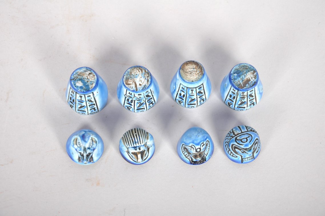 Egyptian Canopic Box and Jars, photo 9 of 9