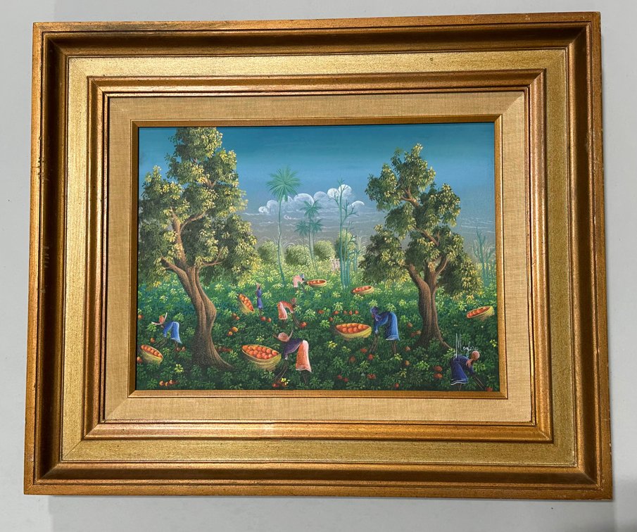 Haitian Landscape of Women Gathering Fruit, photo 2 of 8