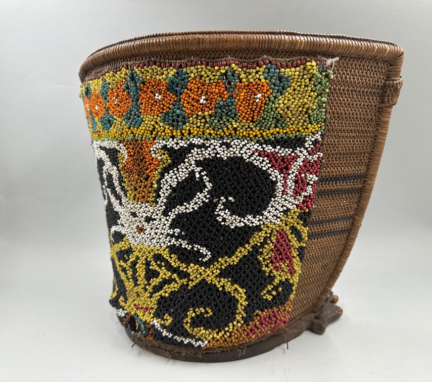 Kayan Dayak Beaded Baby Carrier Borneo, photo 5 of 11
