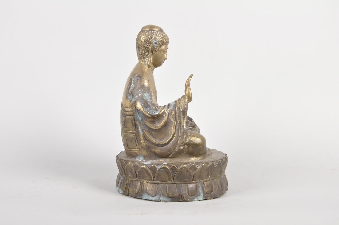 Shakyamuni Bronze Buddha Sculpture, photo 3 of 7