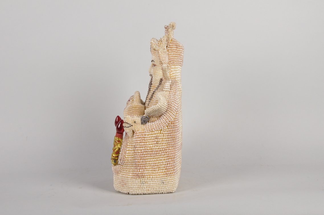 Jade Emperor Yu Huang Modern, Pearl Folk Art Sculpture, photo 3 of 7