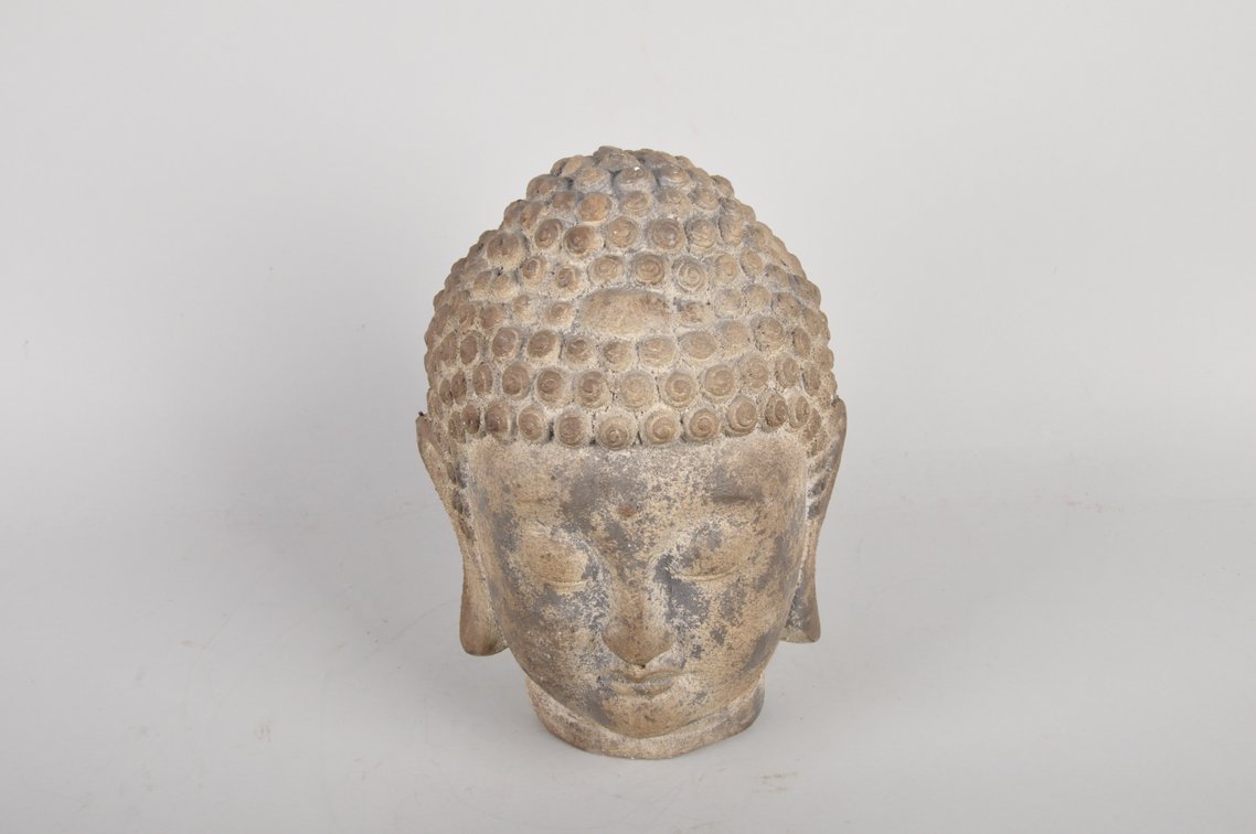 Gautama Buddha Head Modern Sculpture, photo 6 of 7