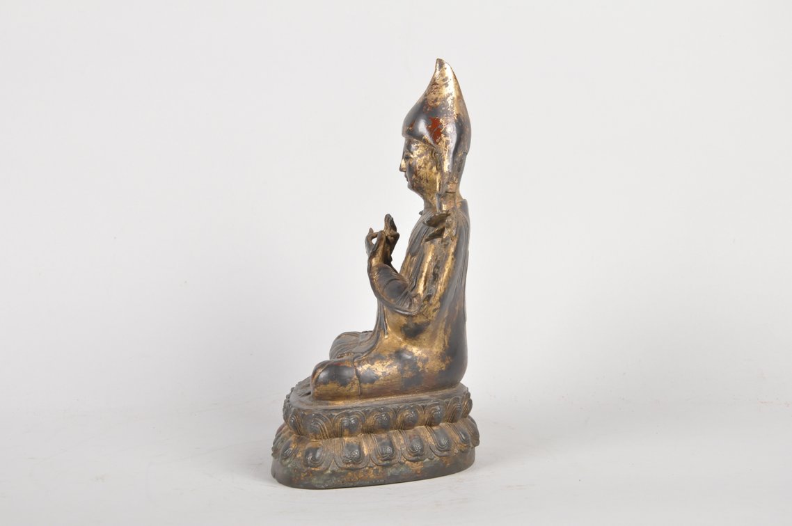 Tsongkhapa Tibetan Buddha Sculpture, photo 4 of 8