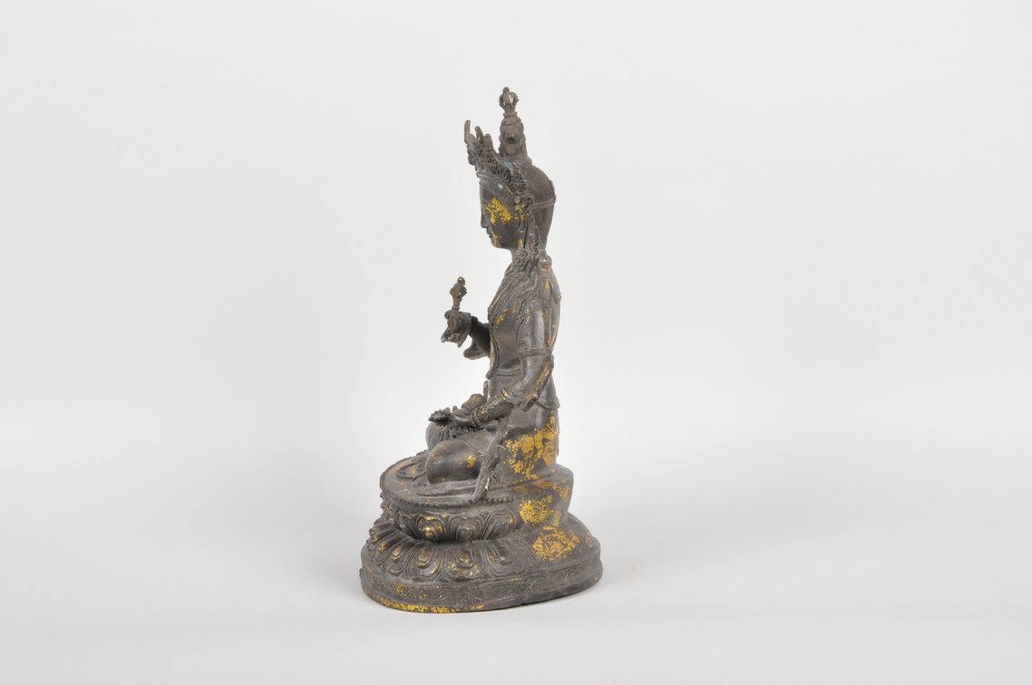 Gilt Bronze Vajrasattva Buddha, Green Tara, photo 3 of 7