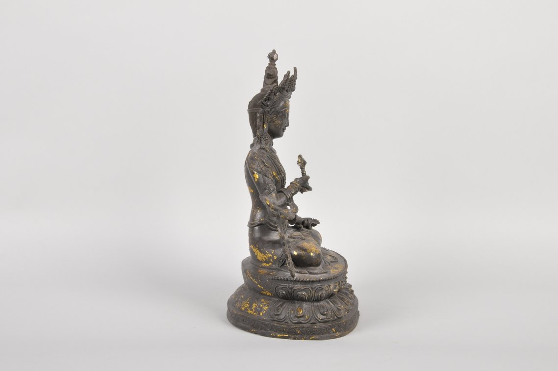 Gilt Bronze Vajrasattva Buddha, Green Tara, photo 4 of 7