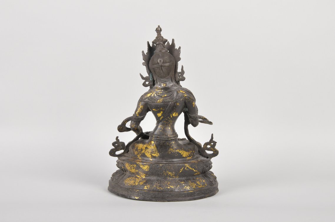 Gilt Bronze Vajrasattva Buddha, Green Tara, photo 5 of 7