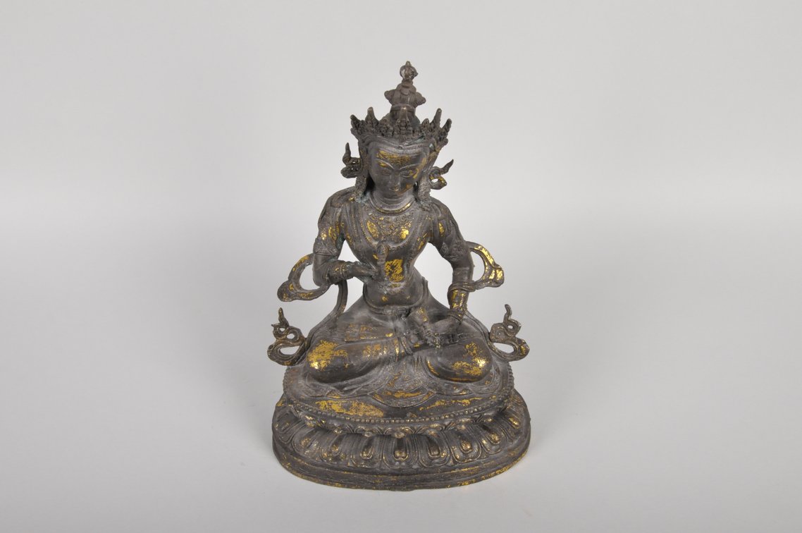 Gilt Bronze Vajrasattva Buddha, Green Tara, photo 6 of 7