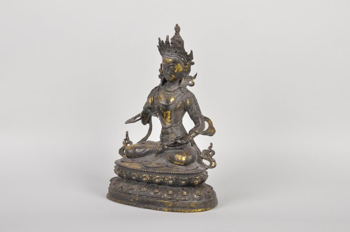 Gilt Bronze Vajrasattva Buddha, Green Tara