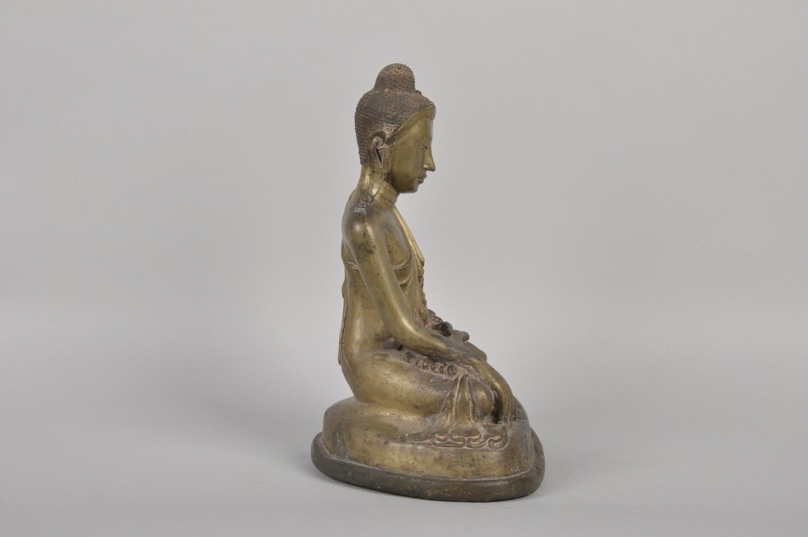 Sino Tibetan Bronze Buddha, photo 3 of 8