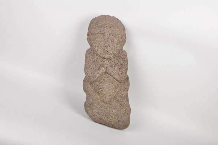 Shaman Lava Rock Statue