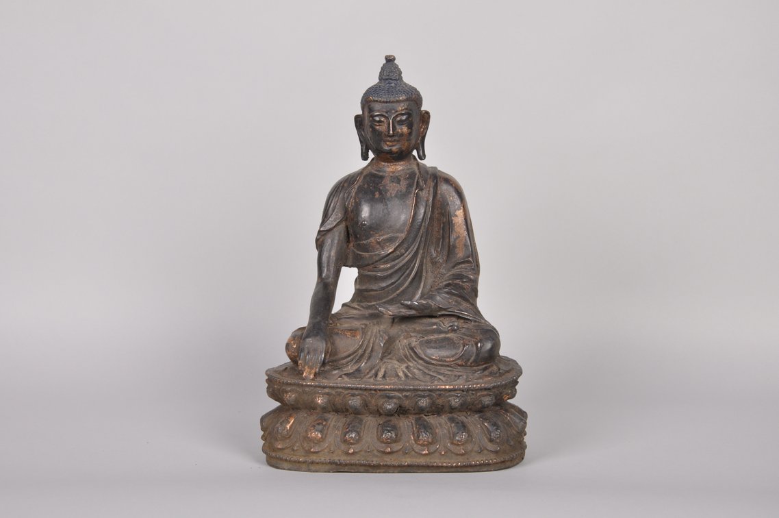 Shakyamuni Bronze with gold Gilding Buddha Sculpture, photo 2 of 7