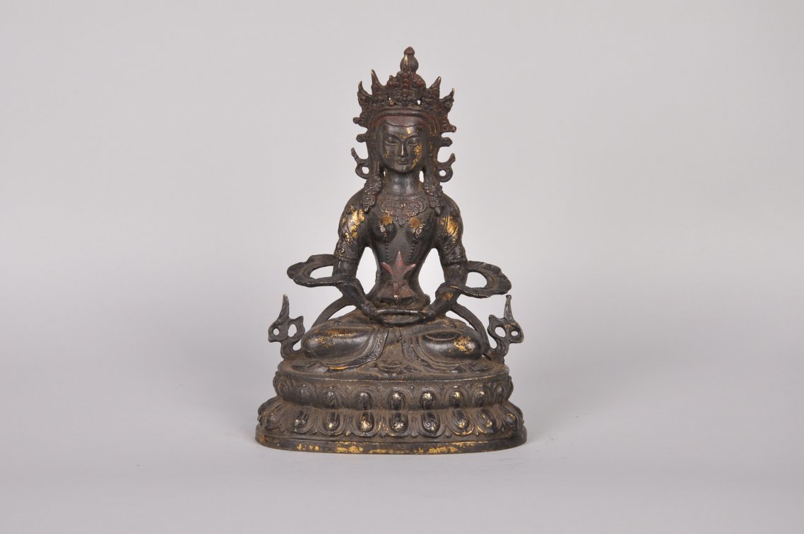 Boddhisattva Bronze with Gold Gilding  Sculpture, photo 2 of 8