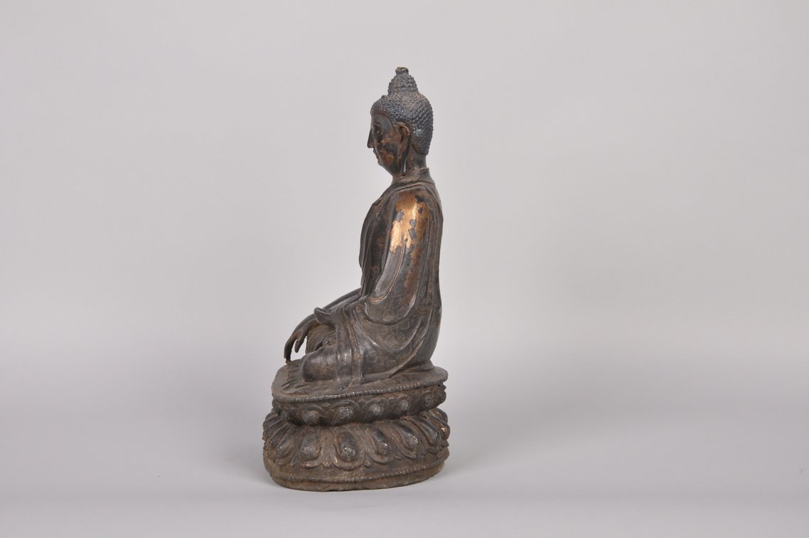 Shakyamuni Bronze with gold Gilding Buddha Sculpture, photo 3 of 7