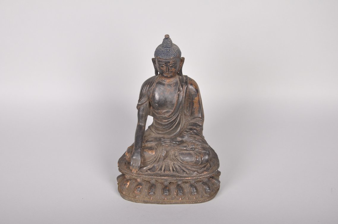 Shakyamuni Bronze with gold Gilding Buddha Sculpture, photo 5 of 7