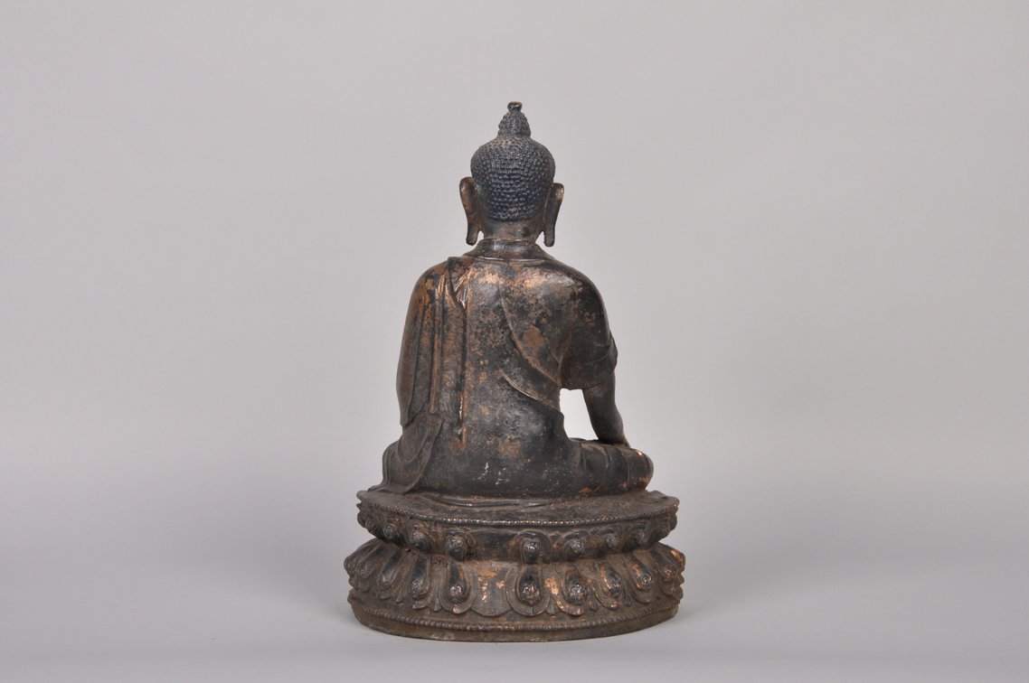 Shakyamuni Bronze with gold Gilding Buddha Sculpture, photo 6 of 7
