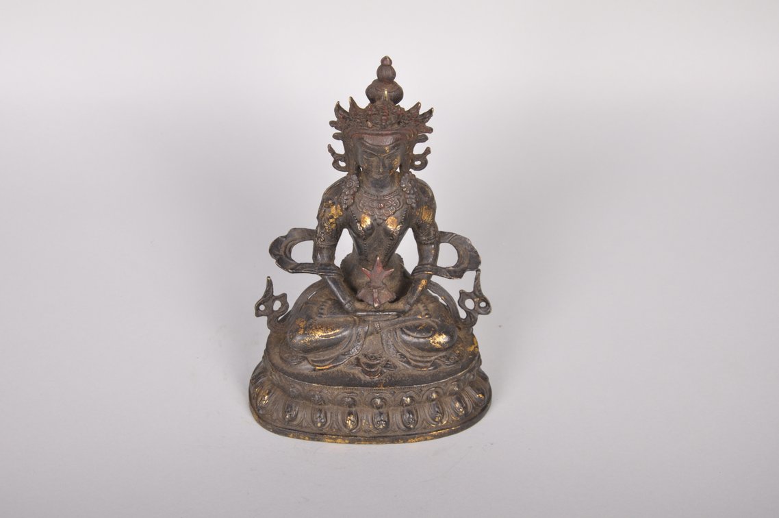 Boddhisattva Bronze with Gold Gilding  Sculpture, photo 6 of 8