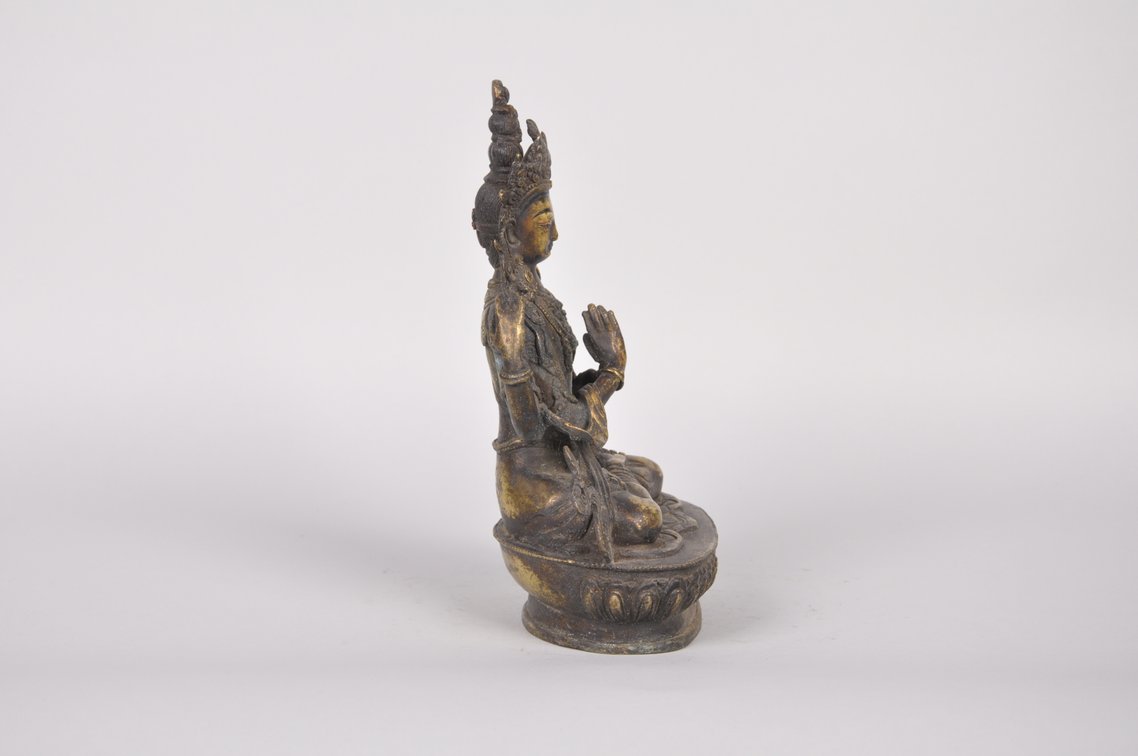 Chenrezig Avalokitesvara Tibetan Brass Buddha, photo 3 of 7