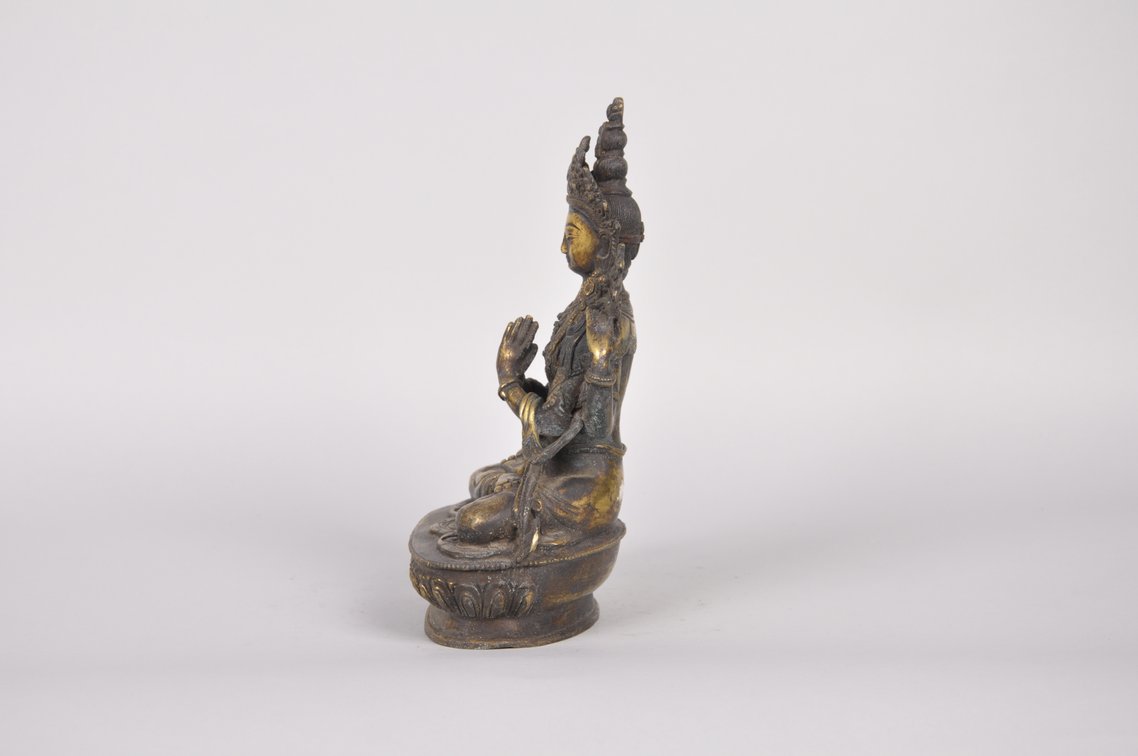 Chenrezig Avalokitesvara Tibetan Brass Buddha, photo 4 of 7