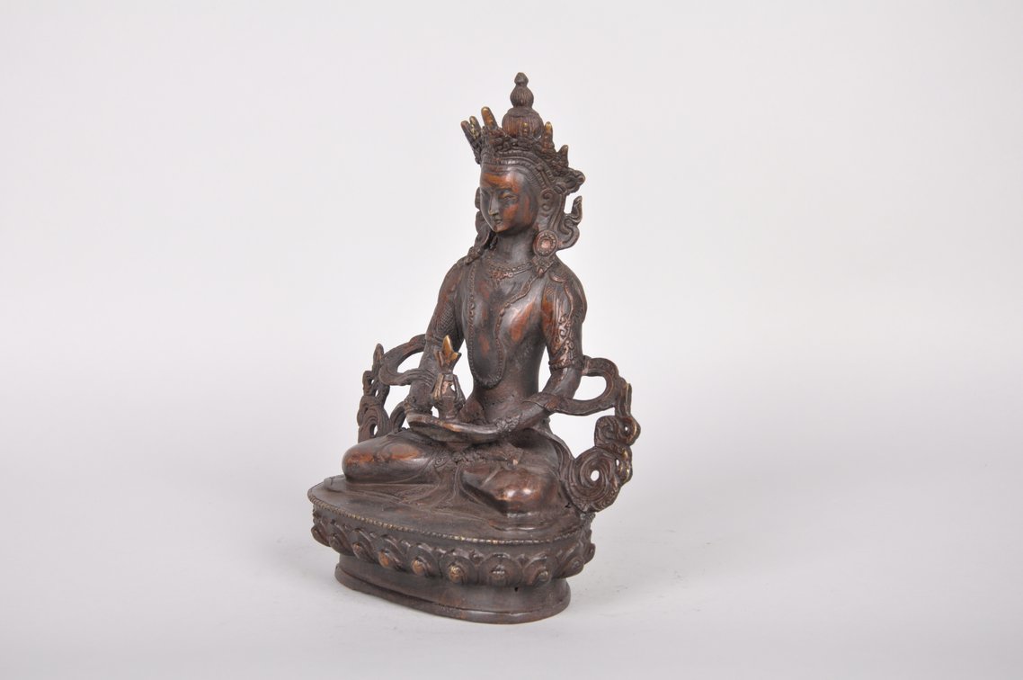 Vajrasattva Buddha of Perfection Copper Sculpture, photo 2 of 7
