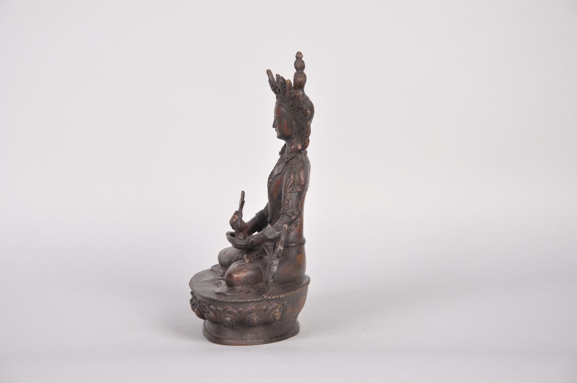 Vajrasattva Buddha of Perfection Copper Sculpture, photo 3 of 7