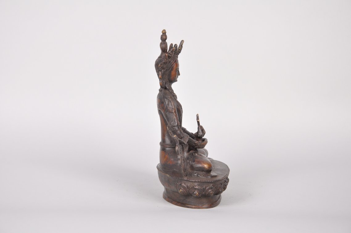 Vajrasattva Buddha of Perfection Copper Sculpture, photo 4 of 7