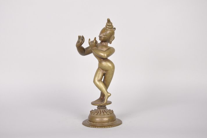 Krishna Venugopala Hindu God Bronze Sculpture