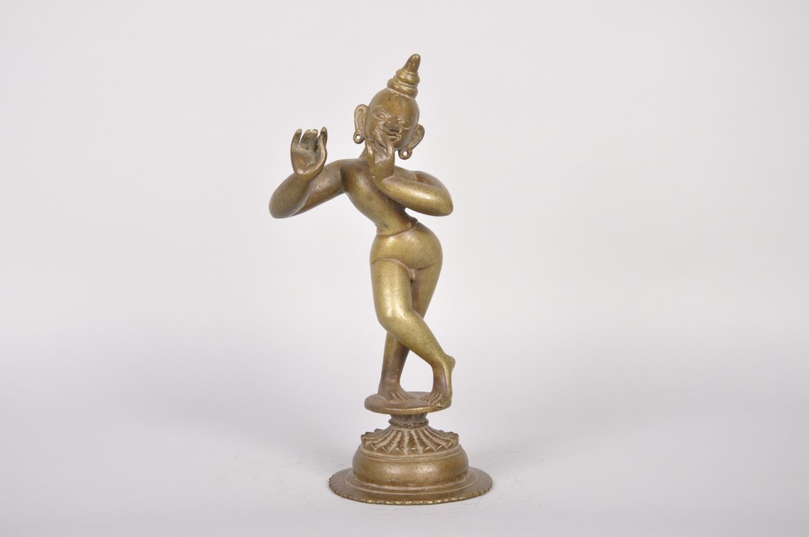 Krishna Venugopala Hindu God Bronze Sculpture, photo 2 of 7