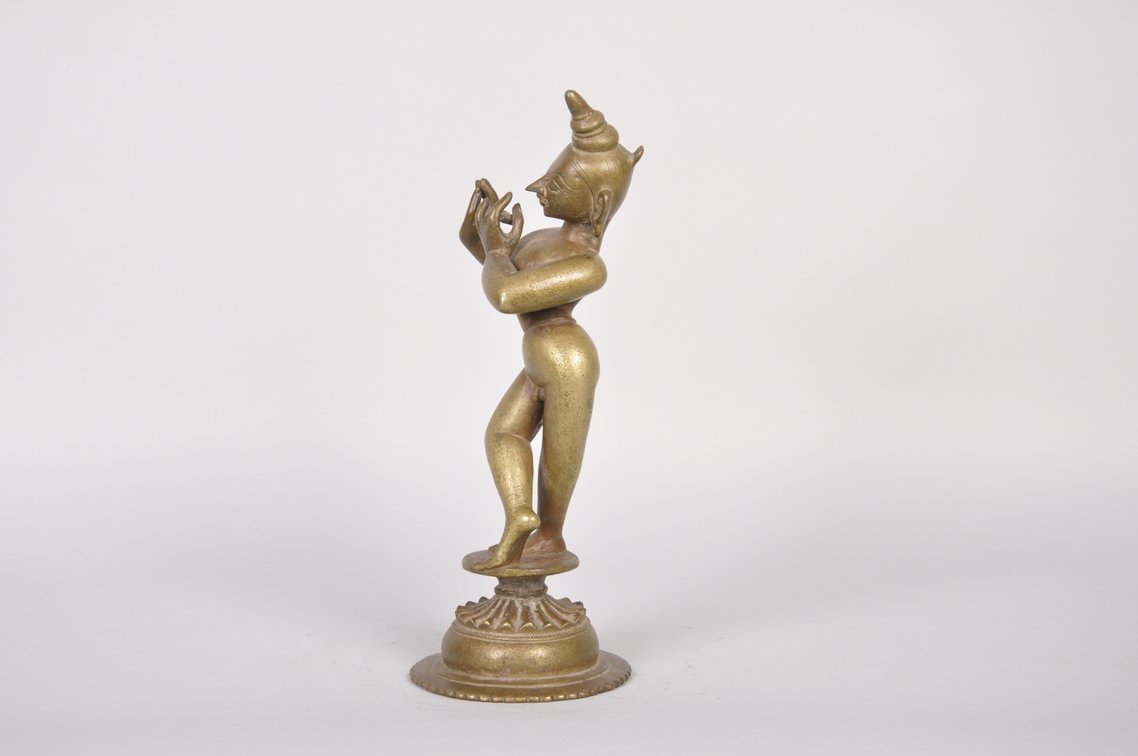 Krishna Venugopala Hindu God Bronze Sculpture, photo 3 of 7