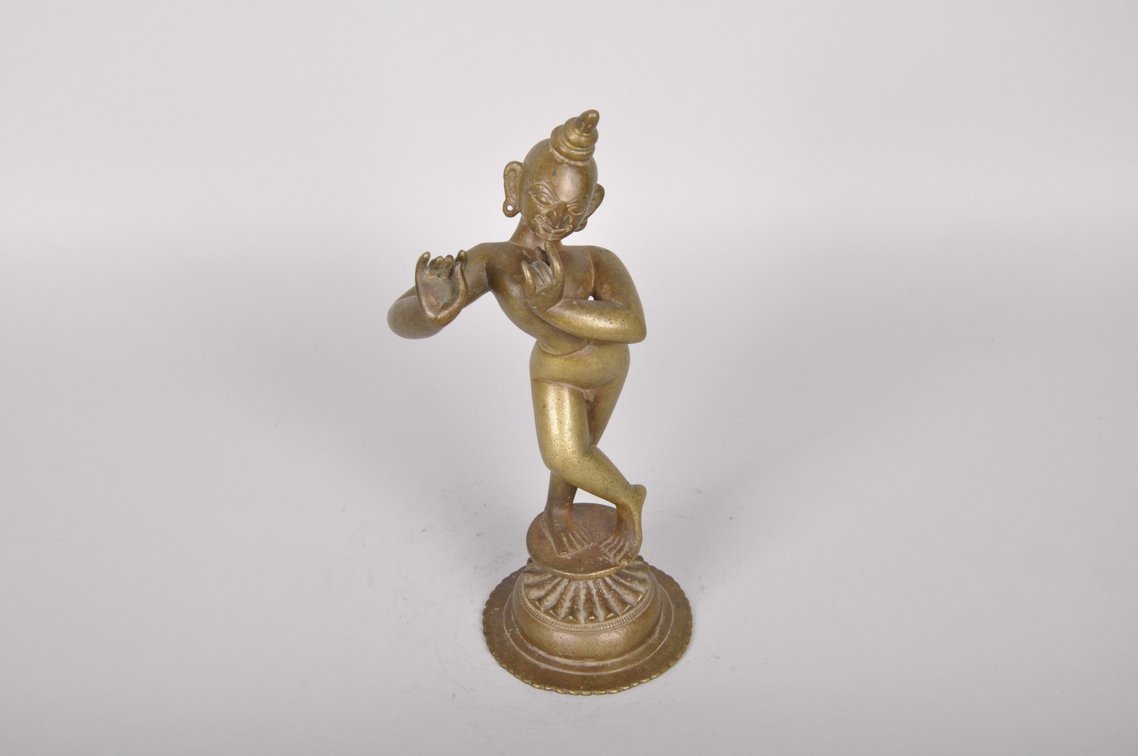 Krishna Venugopala Hindu God Bronze Sculpture, photo 5 of 7