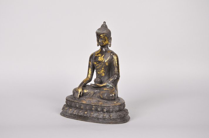 Boddhisattva Bronze with Gold Gilding  Sculpture