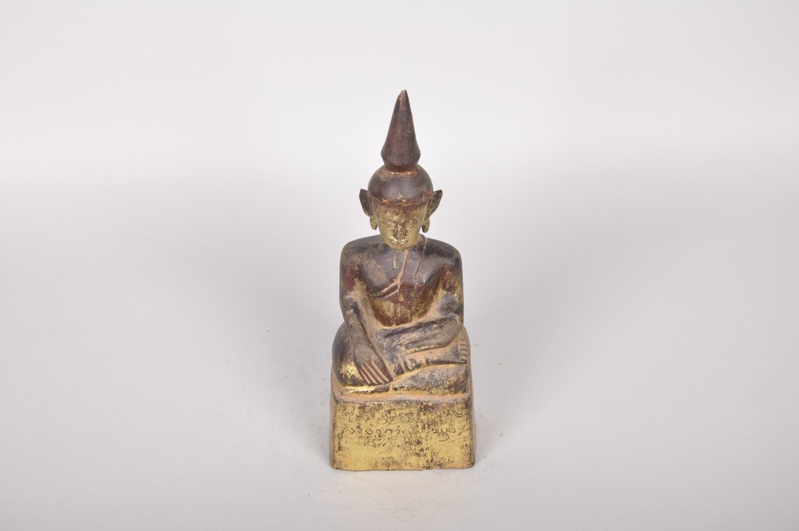 Ayutthaya Period Thai Gilded Wood Buddha Sculpture, photo 5 of 7