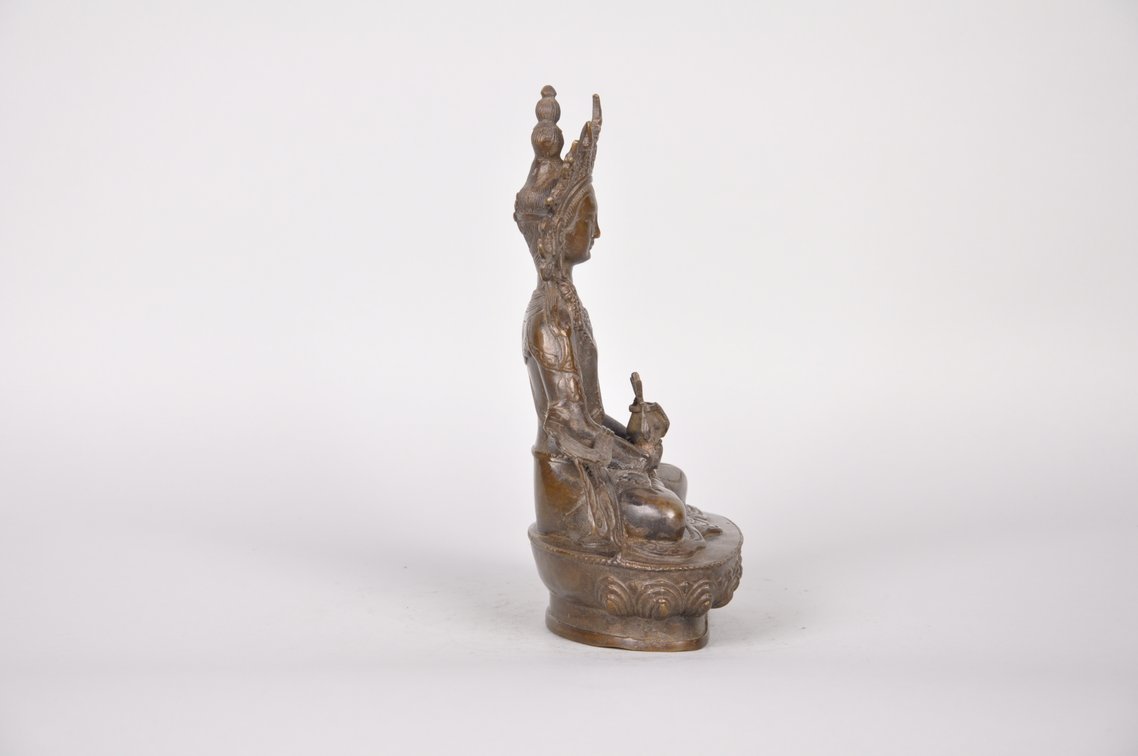 Vajrasattva Buddha of Perfection Copper Sculpture, photo 4 of 7