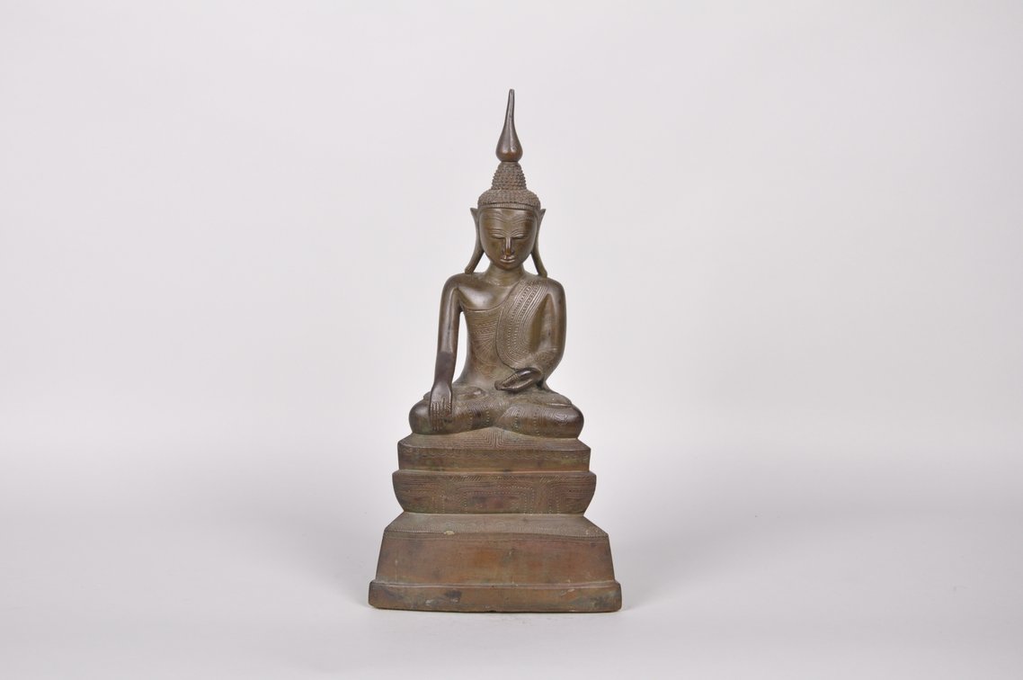 Siddhartha Gautama Historical Buddha Bronze Sculpture, photo 2 of 8