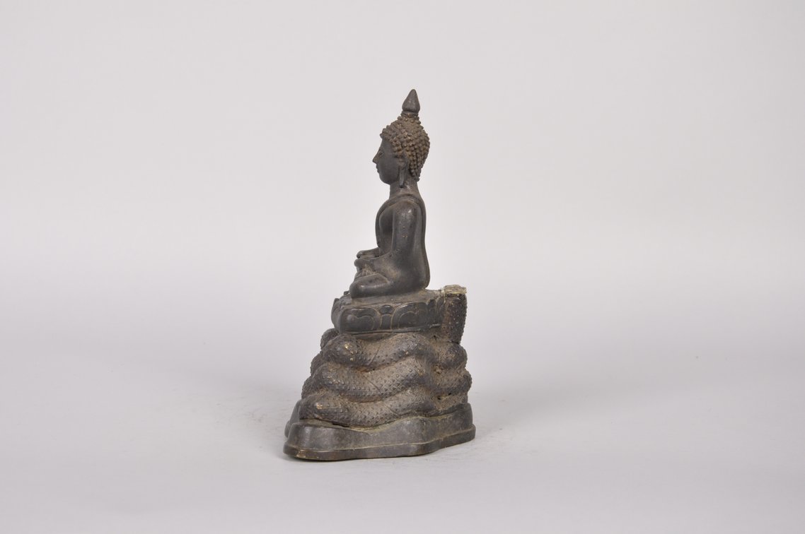 Siddhartha Gautama seated on a Serpent Throne Sculpture, photo 3 of 7