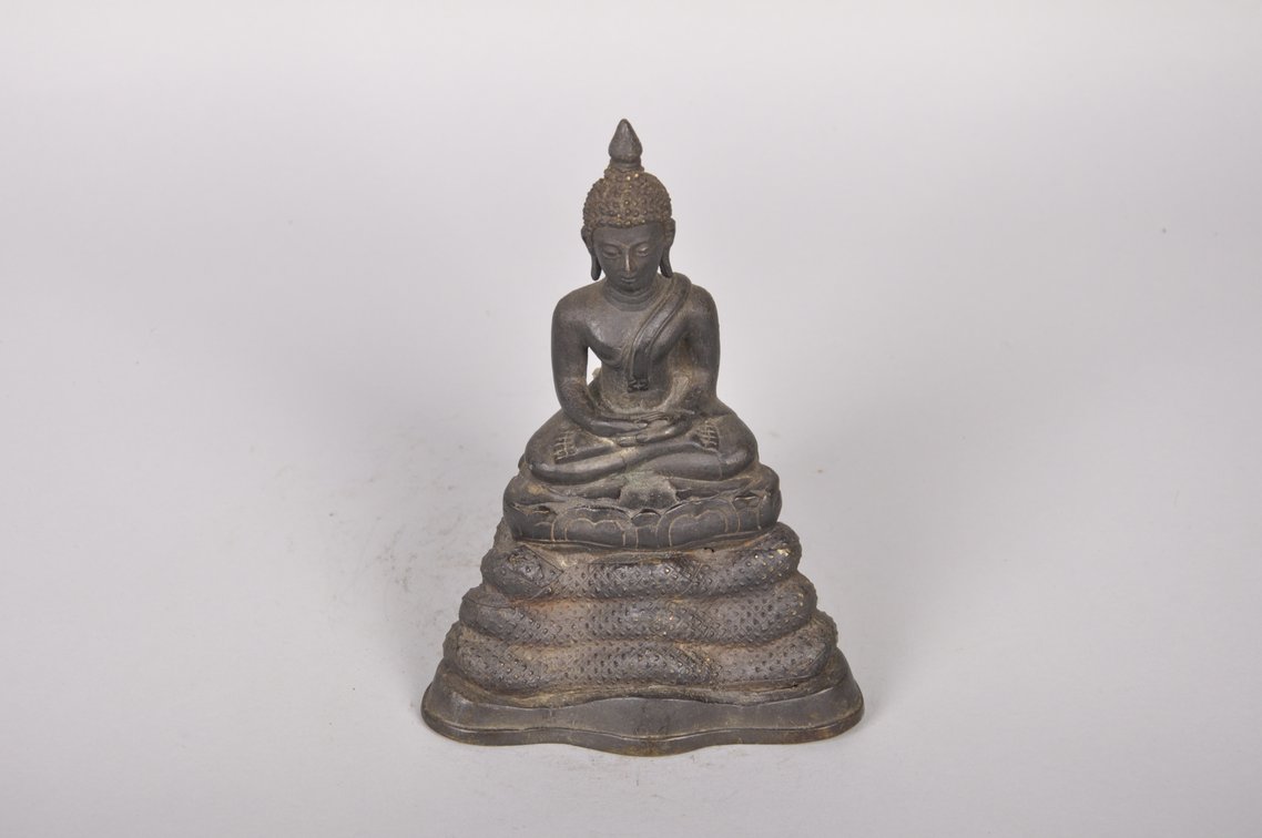 Siddhartha Gautama seated on a Serpent Throne Sculpture, photo 5 of 7