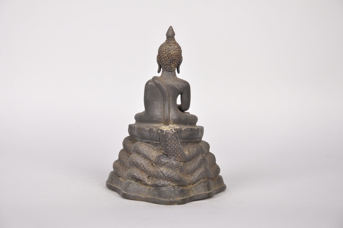 Siddhartha Gautama seated on a Serpent Throne Sculpture, photo 6 of 7