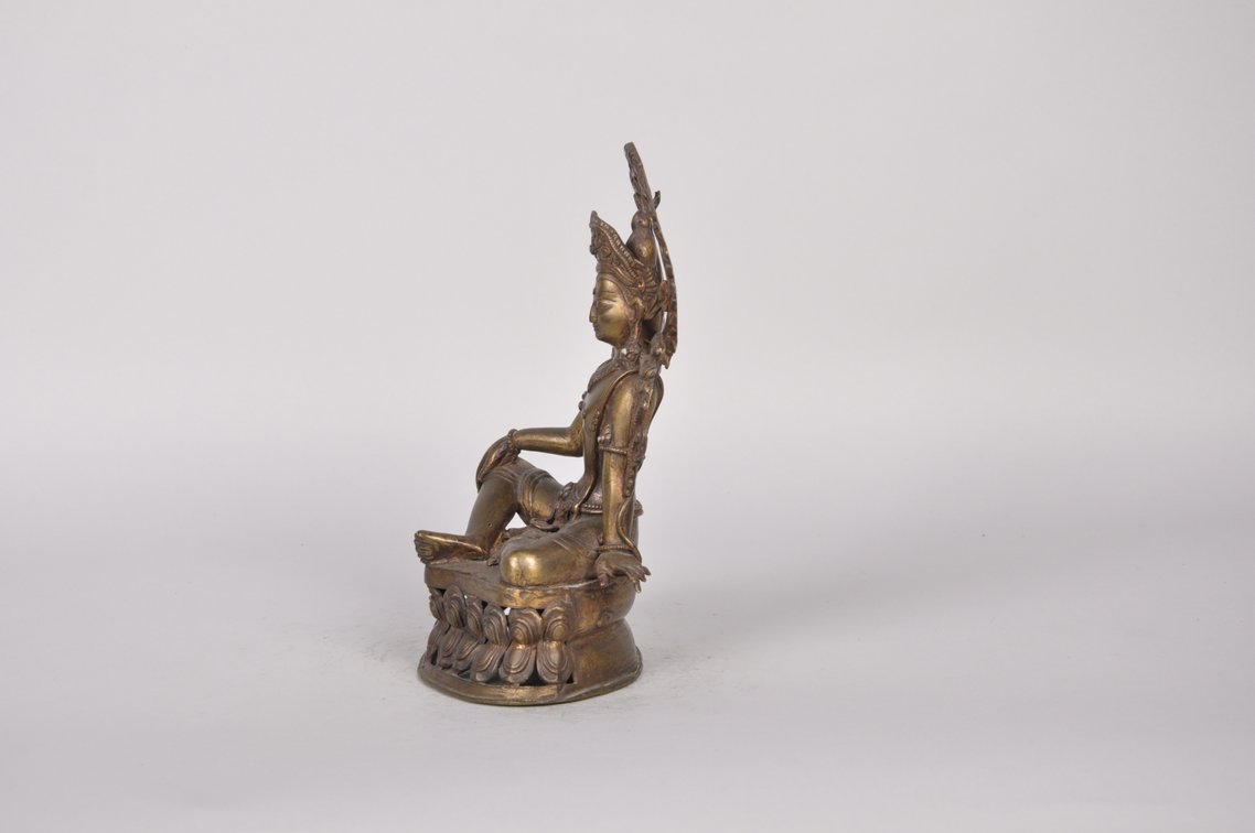 Bronze Seated Bodhisattva, photo 4 of 8