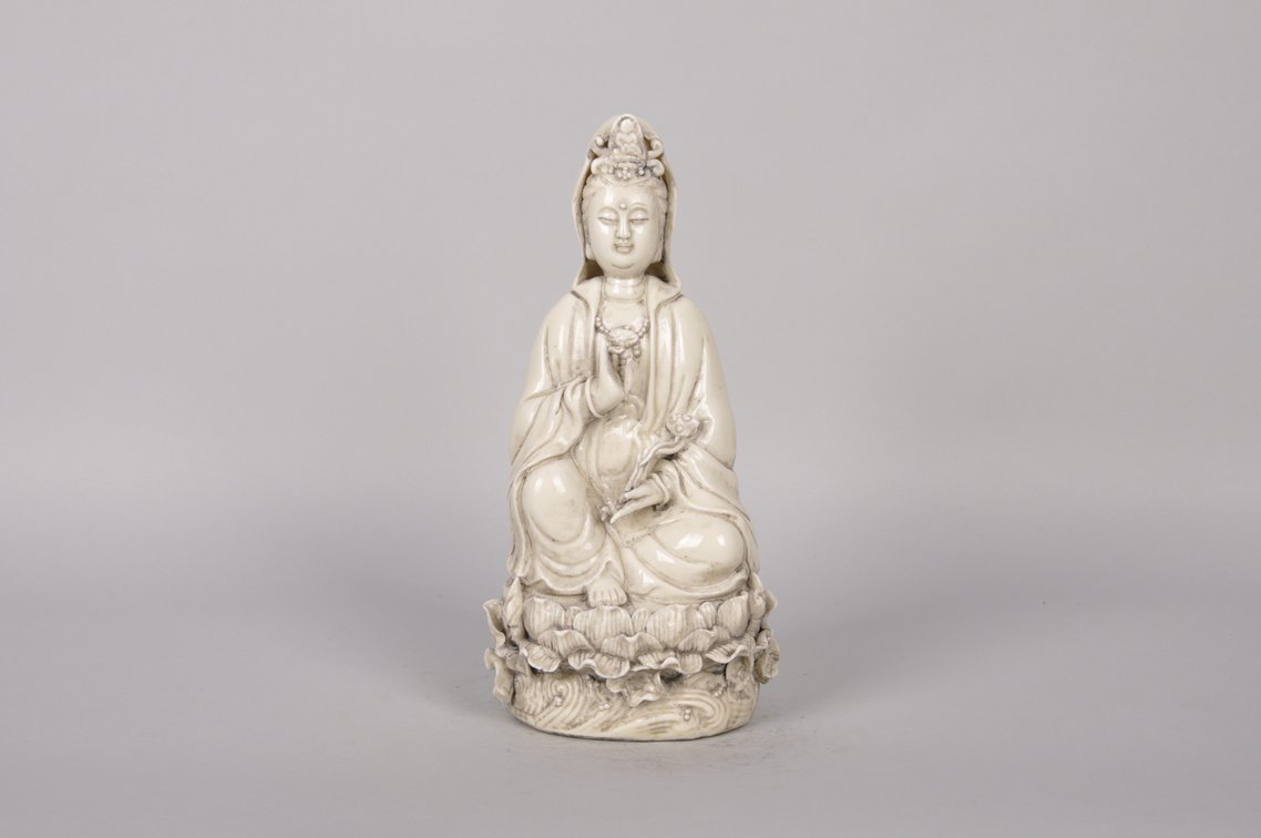 Guanyin Ceramic Goddess of Mercy Sculpture, photo 2 of 7