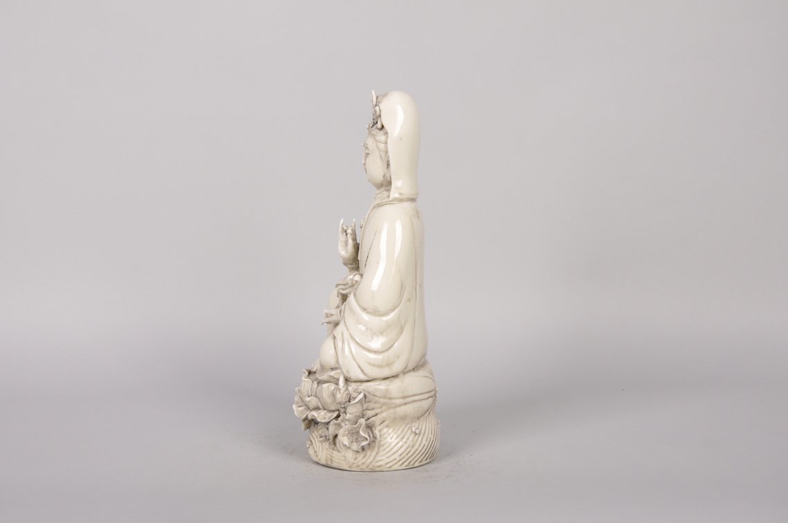 Guanyin Ceramic Goddess of Mercy Sculpture, photo 3 of 7
