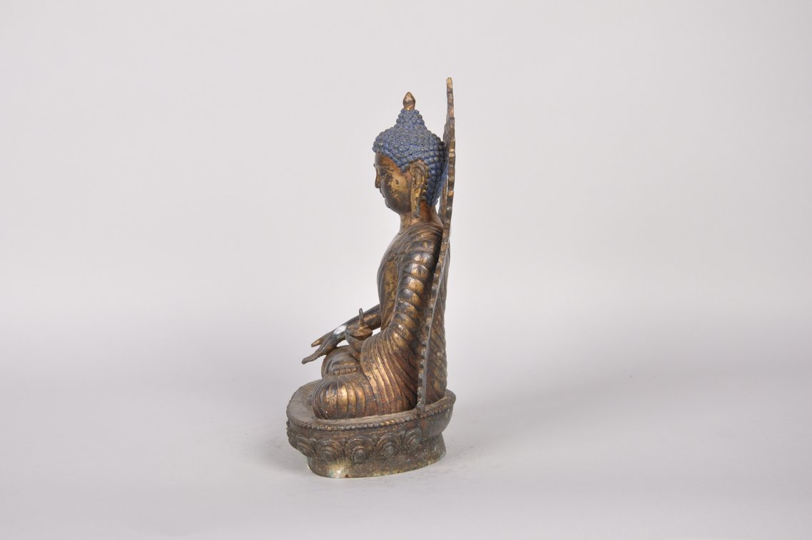 Bronze Seated Shakyamuni Statue, photo 3 of 8