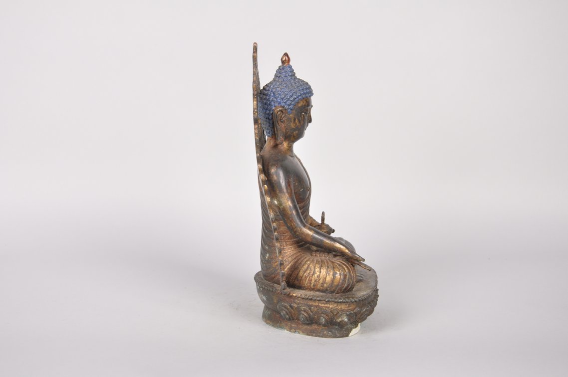 Bronze Seated Shakyamuni Statue, photo 4 of 8