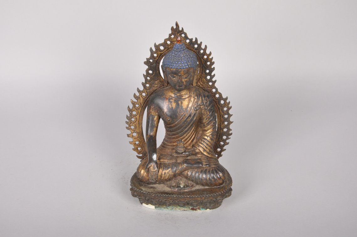 Bronze Seated Shakyamuni Statue, photo 5 of 8
