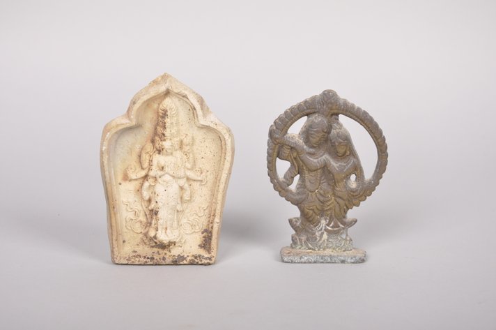 Shiva and a Tsatas Tablet Votive Minature Sculptures