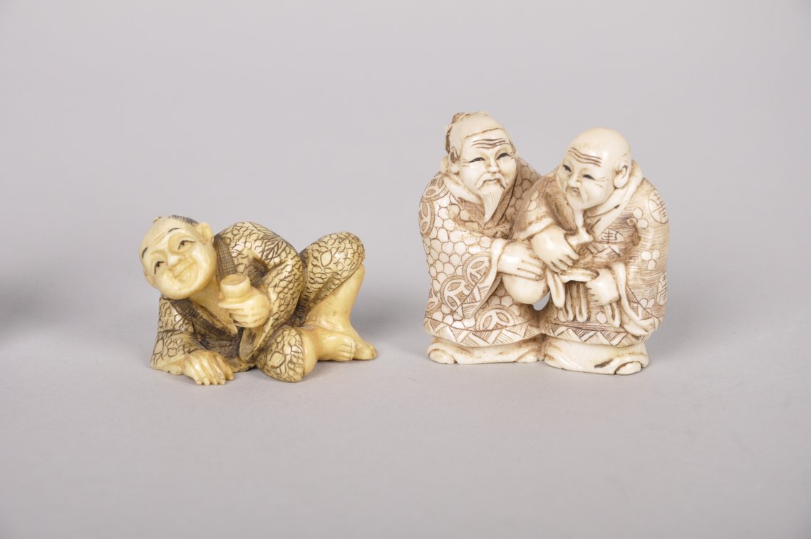 Netsuke Figure Miniature Sculptures and Koro Toppers, photo 5 of 17