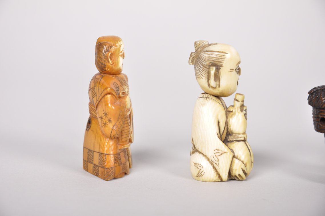 Netsuke Figure Miniature Sculptures and Koro Toppers, photo 10 of 17