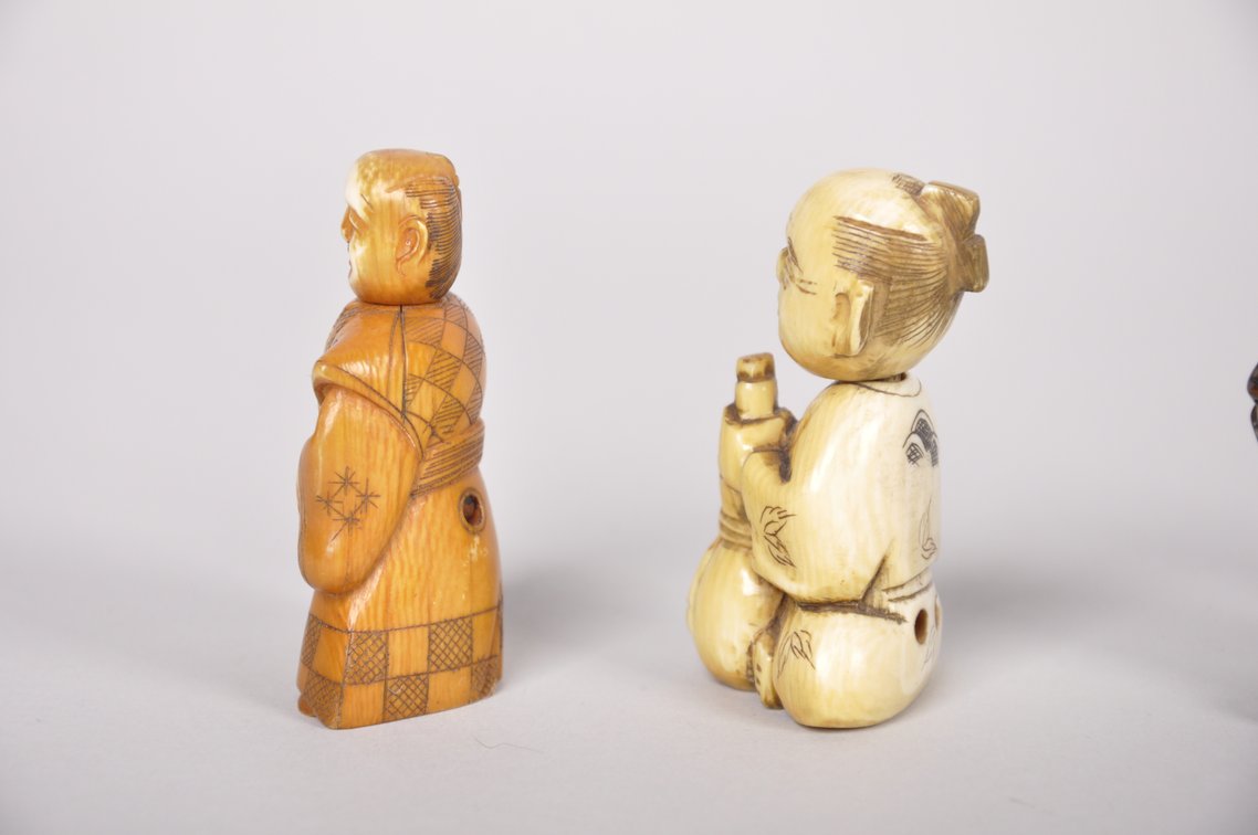 Netsuke Figure Miniature Sculptures and Koro Toppers, photo 7 of 17